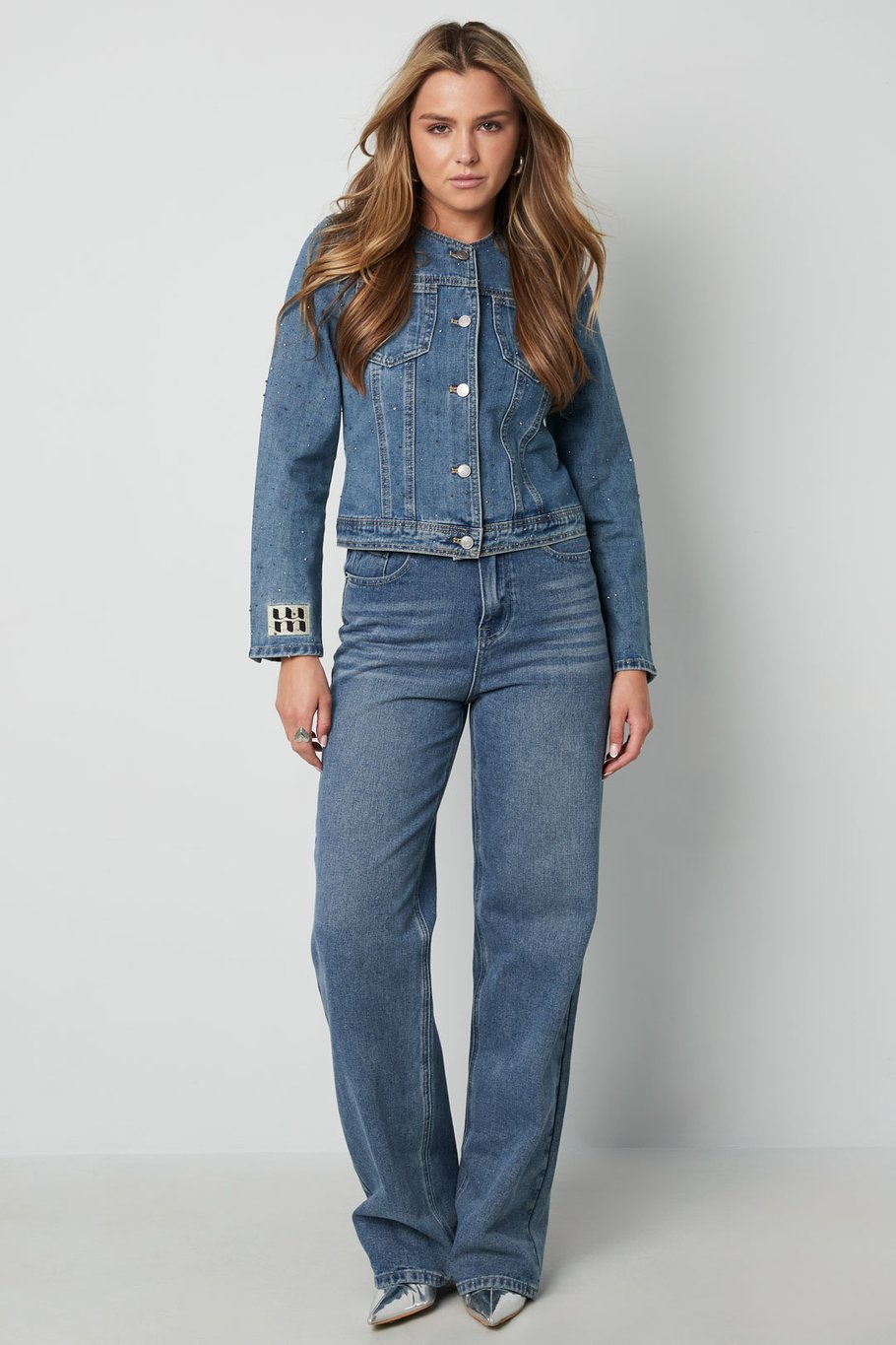 Jeansjacke - Blau Bild3